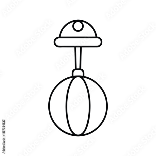 Kitchen meatball maker line icon vector cooking tool on white background Vector illustration