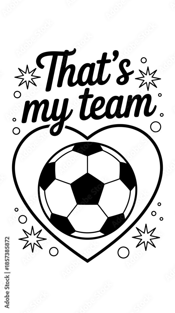 Fototapeta premium Soccer Team Support Sticker