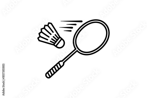 Badminton Racket and Shuttlecock