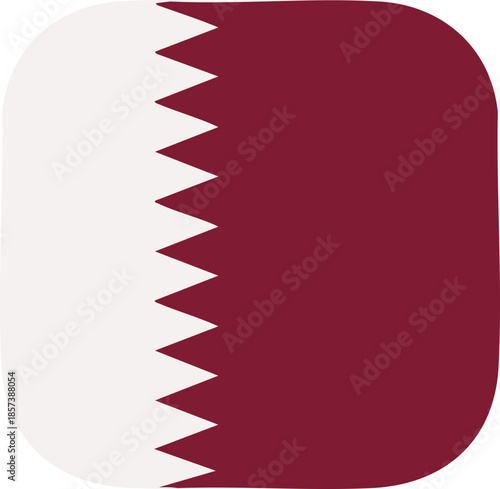 Qatar Flag Rounded Square Icon