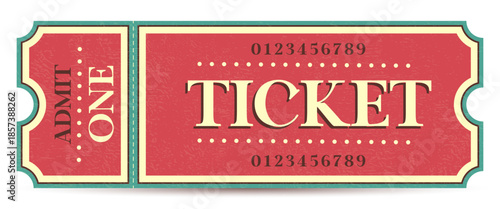 A retro ticket template