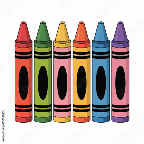 set of colored pencils