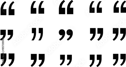 Quotation Marks And Punctuation Symbols Typography Icons