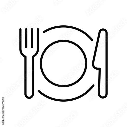 food icon. simple line vector illustration