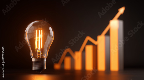 business growth concept, innovation success idea, creative strategy increase
