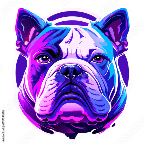 An adorable young white and brown French bulldog puppy portrait featuring a cute domestic pet head isolated on a clean background