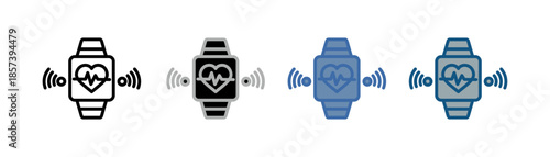 
smart health care icon set multiple style collection with smart health care design