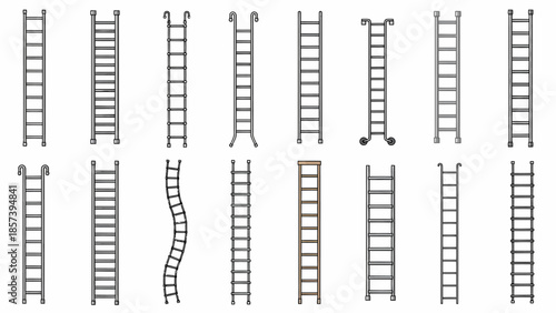 ladder set collection vector graphics vector.