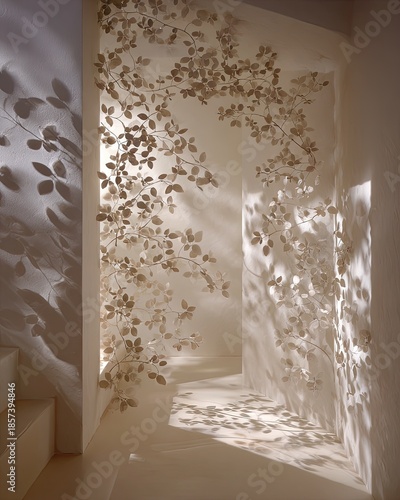 Elegant Interior Design With Paper Cut Branches