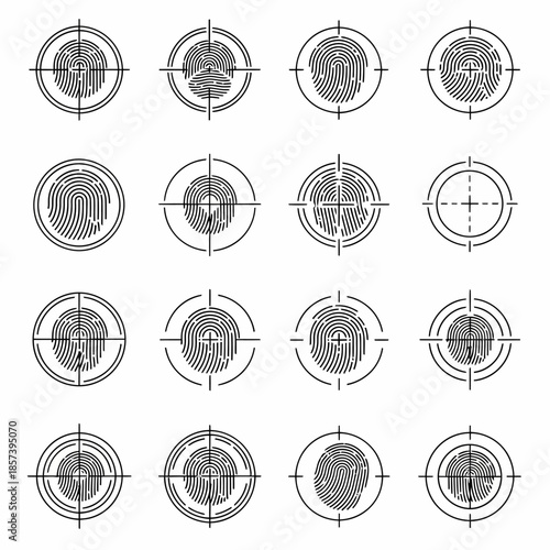 Target icons set crosshair and aim symbols vector.