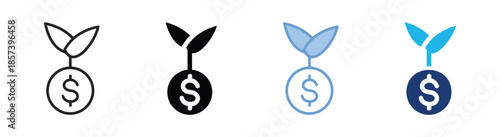 Investment icon set multiple style collection