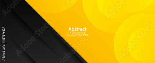 Modern Abstract Black and Yellow Background with Halftone Dot Pattern. Modern concept for graphic design, background, web design, poster, banner, book, slideshow.