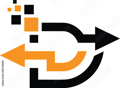 Vector D it logo design