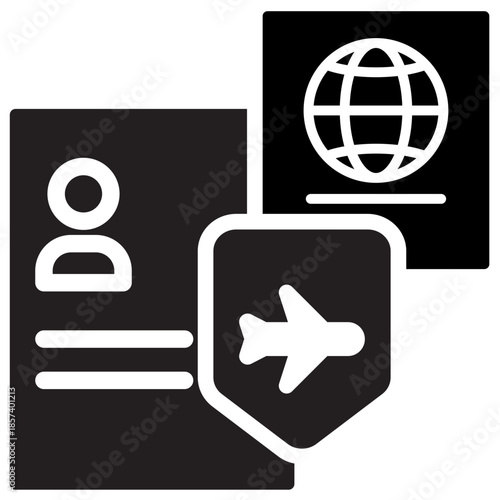 Passport Glyph Icon