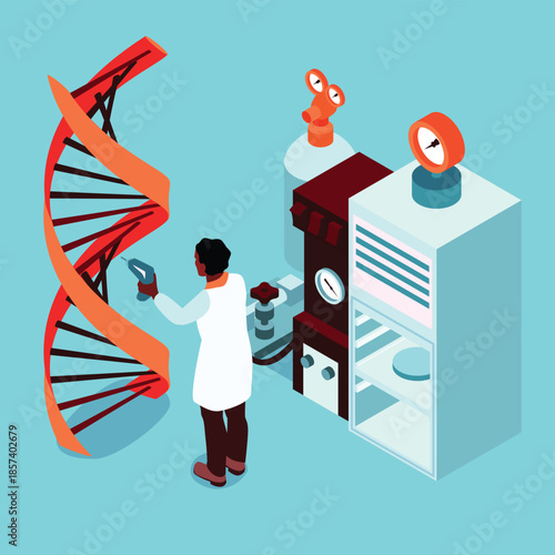 Scientist conducting genetic research in lab