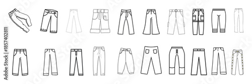 Pant, Trouser line art