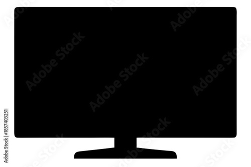 computer monitor isolated on white