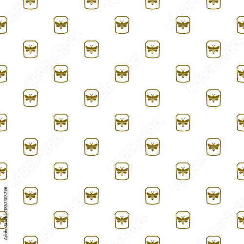 Protect bee seamless pattern isolated on white background