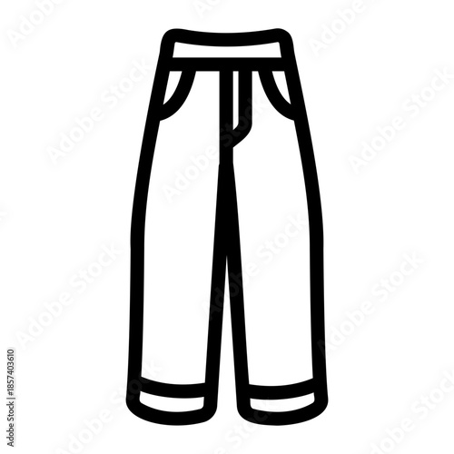 Skinny jeans Line Icon