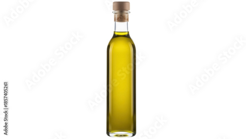 Obraz na plátne Bottle of olive oil isolated PNG on transparent background, healthy cooking ingr