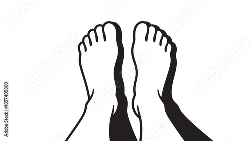 Feet Stepping Up Silhouette