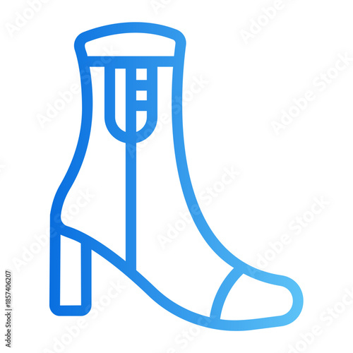 Ankle boots Line Gradient Icon