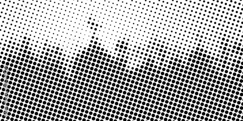 Black and White Halftone Dots Gradient Abstract Background Texture
