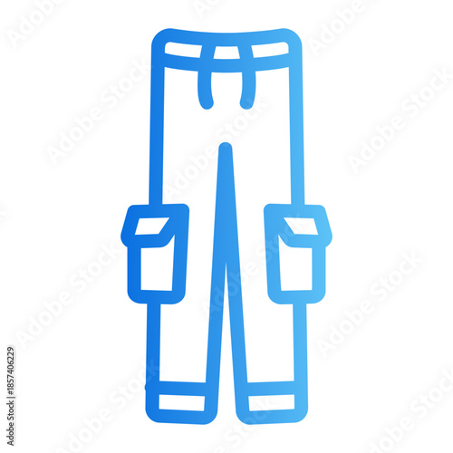 Cargo pants Line Gradient Icon