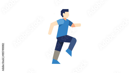 Man Running with Knee Brace Illustration