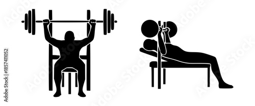 bench press symbol icons