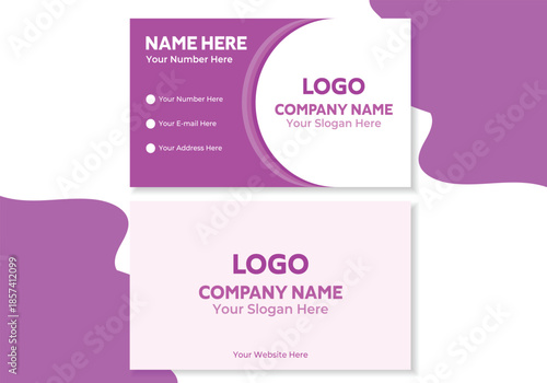 Business card design template, clean professional business card template, visiting card, business card template.