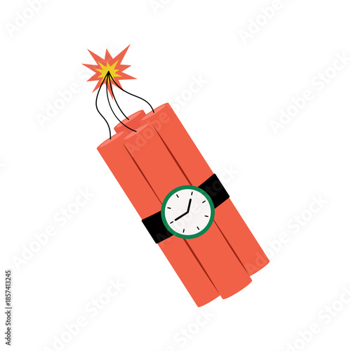 Military explosive weapons and danger icons collection set