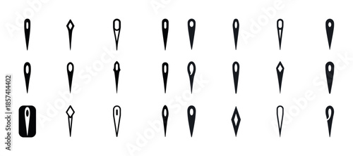 Minimalist black and white map pin icons collection