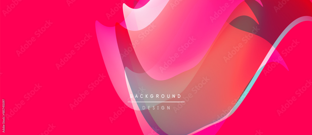 Fototapeta premium Abstract fluid shapes, vibrant pinks, turquoise hues. Modern design element, dynamic composition, gradient effects. Background texture suggests movement.