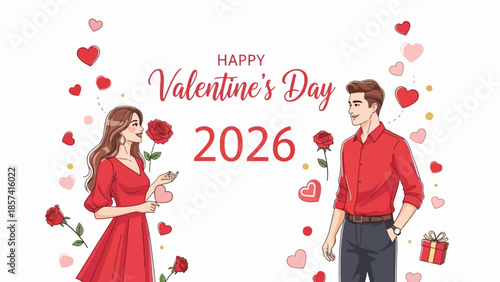 Cute Black and Blue Striped Cat Holding a Red Heart, Kawaii Kitten Illustration for Valentine's Day and Pet Lovers