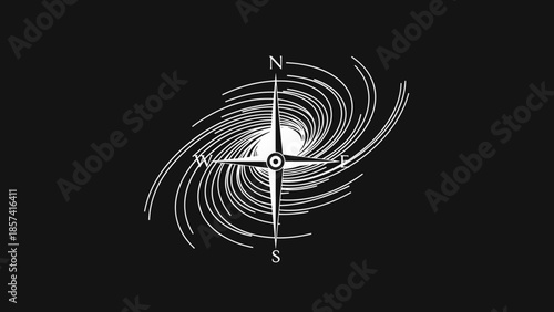 Black Hole Swirling Vortex Clock Hands.