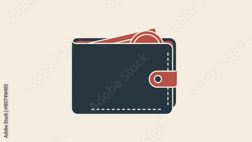 Black Leather Wallet with Credit Cards.