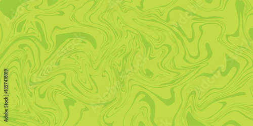 Abstract green background with hypnotic wavy lines pattern. Fresh and natural background