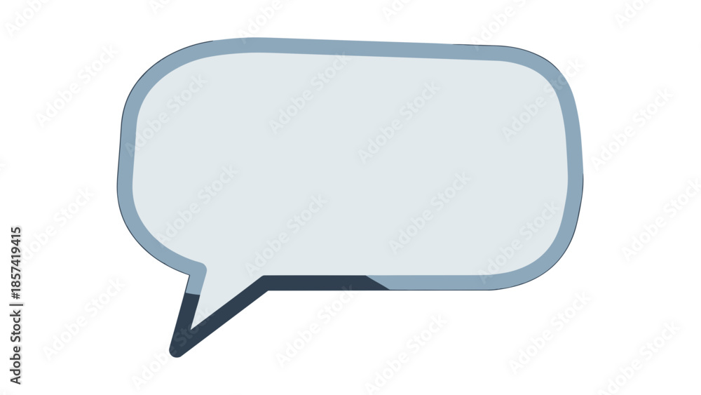 Fototapeta premium Blank Speech Bubble Icon Illustration.