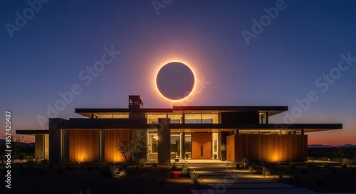 sunset over the city