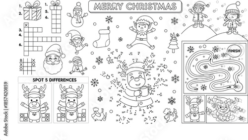 Christmas activity page for kids