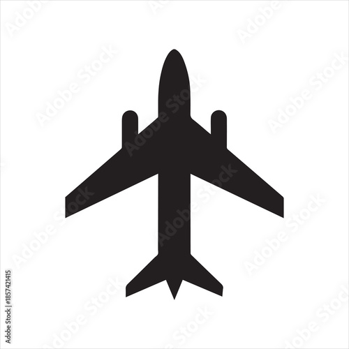 airplane silhouette icon vector illustration