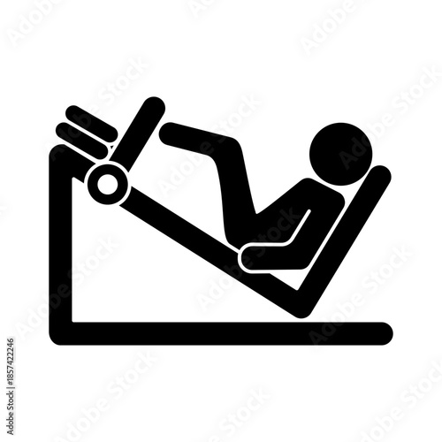 Leg Press Icon Glyph