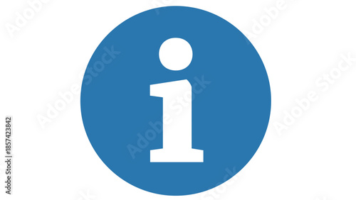 Blue Circle Information Icon Symbol Sign.