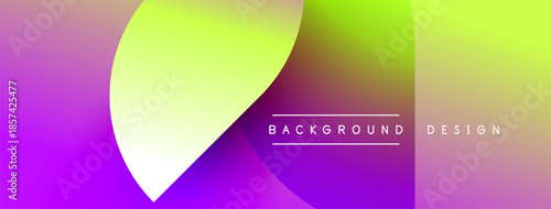 Abstract gradient background. Vivid purple, yellow hues blend smoothly. Text reads background design. Minimalist, modern aesthetic.