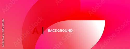 Abstract pink gradient background. Text reads AI BACKGROUND in white, red lettering. Simple design, modern aesthetic.