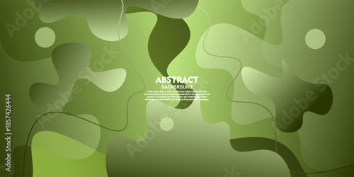 Abstract green fluid gradient pattern background. Trendy and simple wavy fluid banner concept. Vector eps10