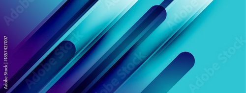 Abstract geometric design. Blue hues dominate, creating dynamic lines, gradients, modern aesthetic. Smooth shapes suggest movement, depth.