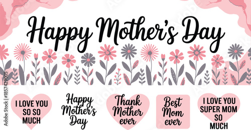 Heartwarming Mothers Day greeting card featuring elegant floral designs and loving messages