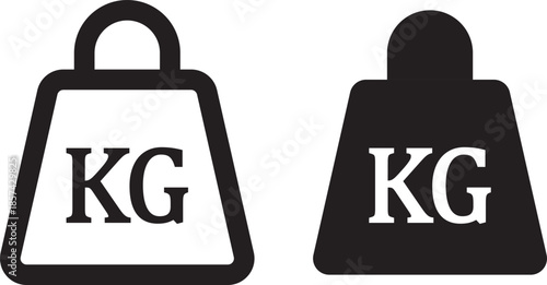 Weight heavy kg icon. weight kilogram icon vector design template. Weight icon in solid silhouette set. Vector Illustration.  logo design isolated sign symbol vector illustration